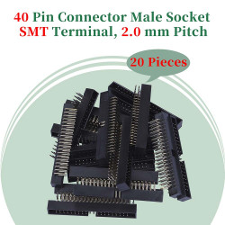 2.0 mm 2*20 Double Row 40 Pin IDC Box Header Connector Male Socket SMT Terminal