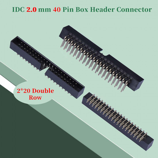 2.0 mm 2*20 Double Row 40 Pin IDC Box Header Connector Male Socket SMT Terminal