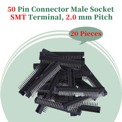 2.0 mm 2*25 Double Row 50 Pin IDC Box Header Connector Male Socket SMT Terminal