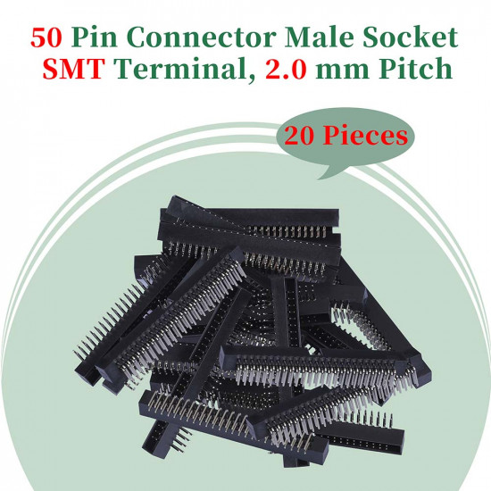 2.0 mm 2*25 Double Row 50 Pin IDC Box Header Connector Male Socket SMT Terminal 2.0 mm 2*25 Double Row 50 Pin IDC Box Header Connector Male Socket SMT Terminal