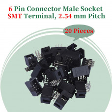 2.54 mm 2*3 Double Row 6 Pin IDC Box Header Connector Male Socket SMT Terminal 2.54 mm 2*3 Double Row 6 Pin IDC Box Header Connector Male Socket SMT Terminal