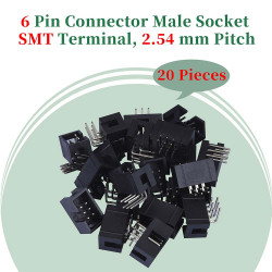 2.54 mm 2*3 Double Row 6 Pin IDC Box Header Connector Male Socket SMT Terminal