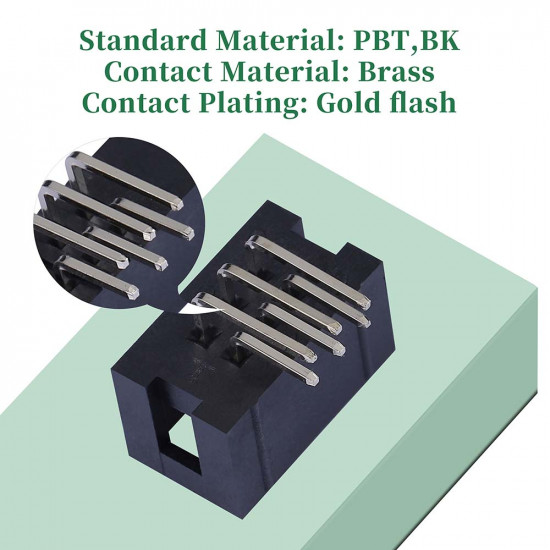 2.54 mm 2*3 Double Row 6 Pin IDC Box Header Connector Male Socket SMT Terminal 2.54 mm 2*3 Double Row 6 Pin IDC Box Header Connector Male Socket SMT Terminal