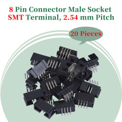 2.54 mm 2*4 Double Row 8 Pin IDC Box Header Connector Male Socket SMT Terminal