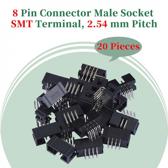 2.54 mm 2*4 Double Row 8 Pin IDC Box Header Connector Male Socket SMT Terminal 2.54 mm 2*4 Double Row 8 Pin IDC Box Header Connector Male Socket SMT Terminal