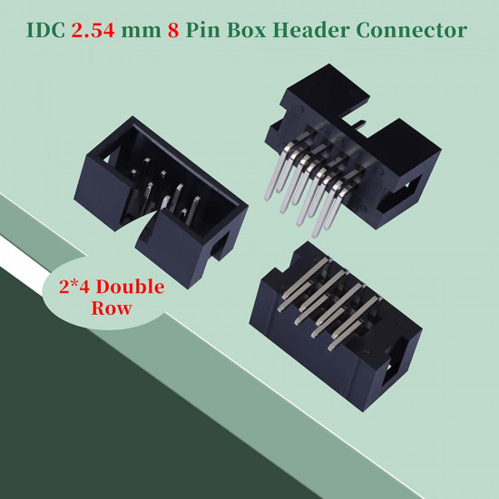 2.54 mm 2*4 Double Row 8 Pin IDC Box Header Connector Male Socket SMT Terminal