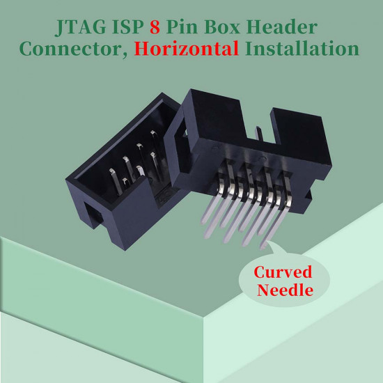 2.54 mm 2*4 Double Row 8 Pin IDC Box Header Connector Male Socket SMT Terminal