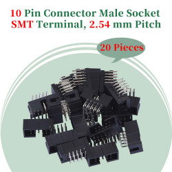 2.54 mm 2*5 Double Row 10 Pin IDC Box Header Connector Male Socket SMT Terminal