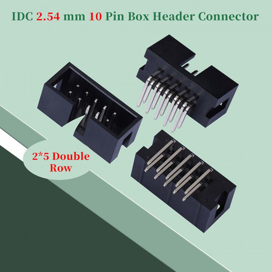 2.54 mm 2*5 Double Row 10 Pin IDC Box Header Connector Male Socket SMT Terminal 2.54 mm 2*5 Double Row 10 Pin IDC Box Header Connector Male Socket SMT Terminal