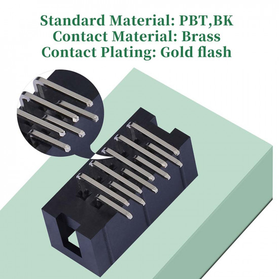 2.54 mm 2*5 Double Row 10 Pin IDC Box Header Connector Male Socket SMT Terminal 2.54 mm 2*5 Double Row 10 Pin IDC Box Header Connector Male Socket SMT Terminal