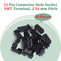 2.54 mm 2*6 Double Row 12 Pin IDC Box Header Connector Male Socket SMT Terminal