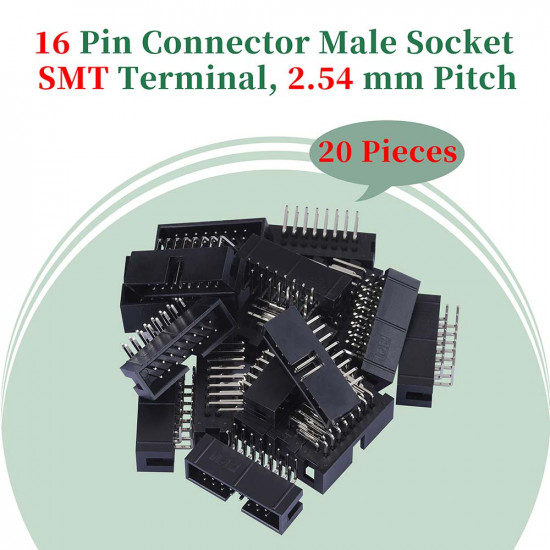 2.54 mm 2*8 Double Row 16 Pin IDC Box Header Connector Male Socket SMT Terminal 2.54 mm 2*8 Double Row 16 Pin IDC Box Header Connector Male Socket SMT Terminal