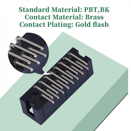2.54 mm 2*8 Double Row 16 Pin IDC Box Header Connector Male Socket SMT Terminal 2.54 mm 2*8 Double Row 16 Pin IDC Box Header Connector Male Socket SMT Terminal