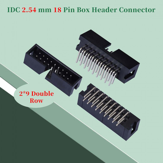 2.54 mm 2*9 Double Row 18 Pin IDC Box Header Connector Male Socket SMT Terminal