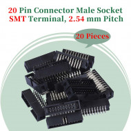 2.54 mm 2*10 Double Row 20 Pin IDC Box Header Connector Male Socket SMT Terminal