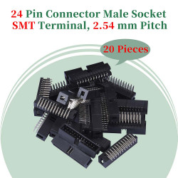 2.54 mm 2*12 Double Row 24 Pin IDC Box Header Connector Male Socket SMT Terminal