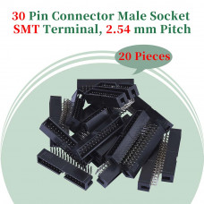 2.54 mm 2*15 Double Row 30 Pin IDC Box Header Connector Male Socket SMT Terminal 2.54 mm 2*15 Double Row 30 Pin IDC Box Header Connector Male Socket SMT Terminal