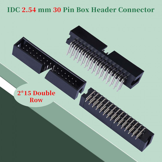 2.54 mm 2*15 Double Row 30 Pin IDC Box Header Connector Male Socket SMT Terminal 2.54 mm 2*15 Double Row 30 Pin IDC Box Header Connector Male Socket SMT Terminal