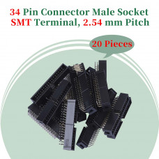 2.54 mm 2*17 Double Row 34 Pin IDC Box Header Connector Male Socket SMT Terminal 2.54 mm 2*17 Double Row 34 Pin IDC Box Header Connector Male Socket SMT Terminal