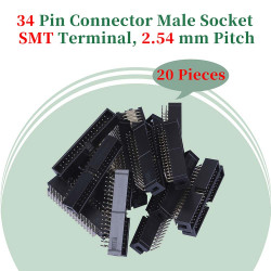 2.54 mm 2*17 Double Row 34 Pin IDC Box Header Connector Male Socket SMT Terminal