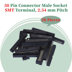 2.54 mm 2*25 Double Row 50 Pin IDC Box Header Connector Male Socket SMT Terminal