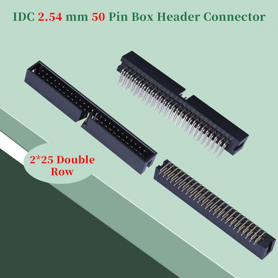 2.54 mm 2*25 Double Row 50 Pin IDC Box Header Connector Male Socket SMT Terminal