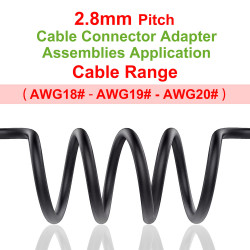 2.8 mm Pitch 2 Pin Automotive Cable Connector Adapter Assemblies Kit.