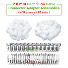 2.8 mm Pitch 9 Pin Automotive Cable Connector Adapter Assemblies Kit.