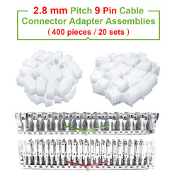 2.8 mm Pitch 9 Pin Automotive Cable Connector Adapter Assemblies Kit.