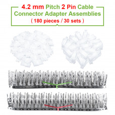 4.2 mm Pitch 2 Pin Automotive Cable Connector Adapter Assemblies Kit.
