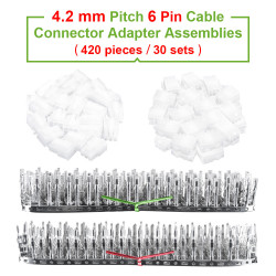 4.2 mm Pitch 6 Pin Automotive Cable Connector Adapter Assemblies Kit.