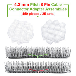4.2 mm Pitch 8 Pin Automotive Cable Connector Adapter Assemblies Kit.
