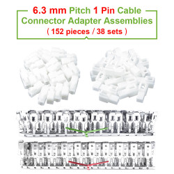 6.3 mm Pitch 1 Pin Automotive Cable Connector Adapter Assemblies Kit.