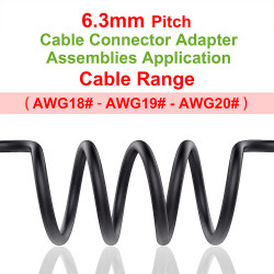 6.3 mm Pitch 3 Pin Automotive Cable Connector Adapter Assemblies Kit.