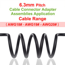 6.3 mm Pitch 6 Pin Automotive Cable Connector Adapter Assemblies Kit.