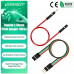 DuPont 2.54 mm 1-Pin Black Female-Female Connector 24AWG 20cm Silicone Cable (40 Sets / 120 Pcs)