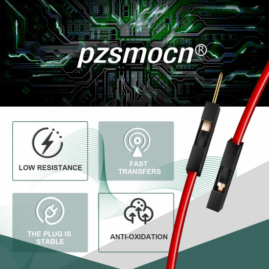 DuPont 2.54 mm 1-Pin Black Male-Female Connector 24AWG 20cm Silicone Cable (40 Sets / 120 Pcs) DuPont 2.54 mm 1-Pin Black Male-Female Connector 24AWG 20cm Silicone Cable (40 Sets / 120 Pcs)