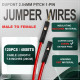 DuPont 2.54 mm 1-Pin Black Male-Female Connector 24AWG 20cm Silicone Cable (40 Sets / 120 Pcs) DuPont 2.54 mm 1-Pin Black Male-Female Connector 24AWG 20cm Silicone Cable (40 Sets / 120 Pcs)