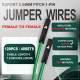 DuPont 2.54 mm 1-Pin Black Female-Female Connector 24AWG 20cm Silicone Cable (40 Sets / 120 Pcs) DuPont 2.54 mm 1-Pin Black Female-Female Connector 24AWG 20cm Silicone Cable (40 Sets / 120 Pcs)