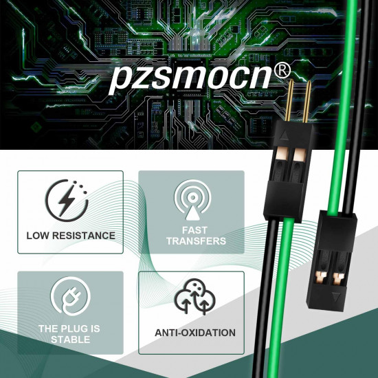 DuPont 2.54 mm 2-Pin Male-Female Connector 24AWG 20cm Silicone Cable (20 Sets / 80 Pcs) DuPont 2.54 mm 2-Pin Male-Female Connector 24AWG 20cm Silicone Cable (20 Sets / 80 Pcs)