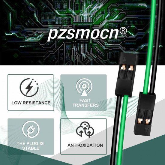 DuPont 2.54 mm 2-Pin Female-Female Connector 24AWG 20cm Silicone Cable (20 Sets / 80 Pcs) DuPont 2.54 mm 2-Pin Female-Female Connector 24AWG 20cm Silicone Cable (20 Sets / 80 Pcs)