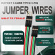 DuPont 2.54 mm 3-Pin Male-Female Connector 24AWG 20cm Silicone Cable (15 Sets / 75 Pcs) DuPont 2.54 mm 3-Pin Male-Female Connector 24AWG 20cm Silicone Cable (15 Sets / 75 Pcs)