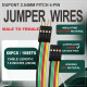DuPont 2.54 mm 4-Pin Male-Female Connector 24AWG 20cm Silicone Cable (10 Sets / 60 Pcs) DuPont 2.54 mm 4-Pin Male-Female Connector 24AWG 20cm Silicone Cable (10 Sets / 60 Pcs)