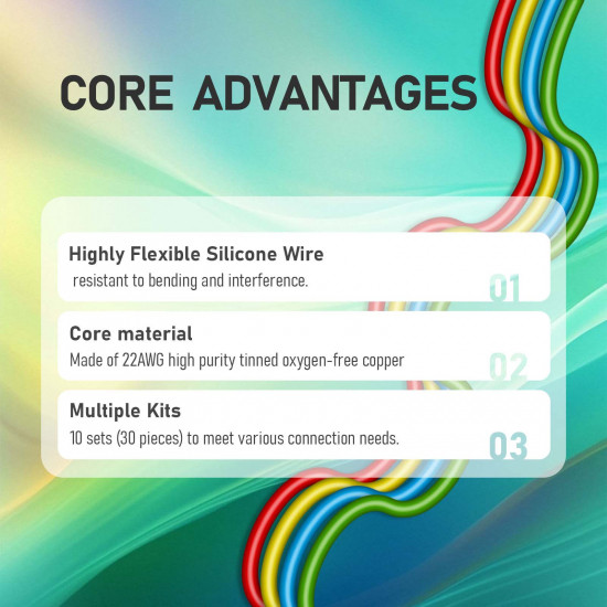 DuPont 2.54mm 4-Pin to JST PH 2.0mm 3-Pin Connector 22AWG 30cm Silicone Cable (10 Sets / 30 Pcs) DuPont 2.54mm 4-Pin to JST PH 2.0mm 3-Pin Connector 22AWG 30cm Silicone Cable (10 Sets / 30 Pcs)