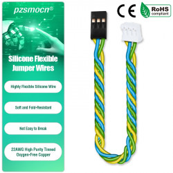 DuPont 2.54mm 3-Pin to JST PH 2.0mm 3-Pin Connector 22AWG 30cm Silicone Cable (10 Sets / 30 Pcs)
