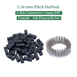 2.54 mm DuPont Double Row 2-Pin Female Connector Kit