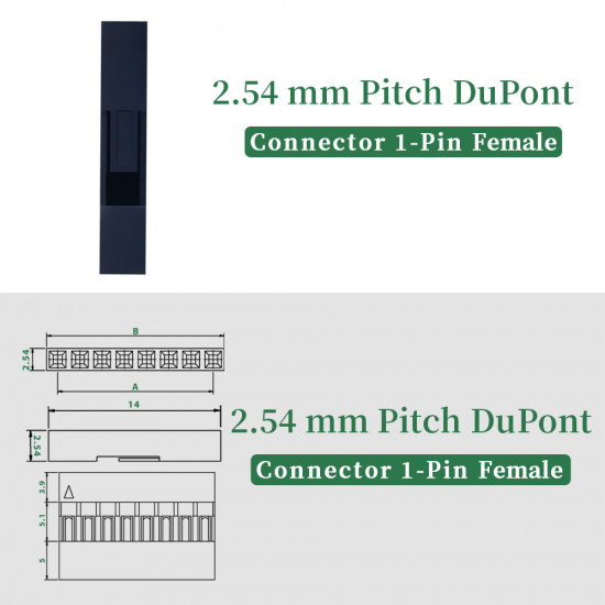 2.54 mm DuPont 1-Pin Female Connector Kit 2.54 mm DuPont 1-Pin Female Connector Kit