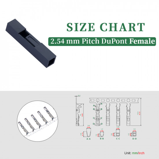 2.54 mm DuPont 1-Pin Female Connector Kit 2.54 mm DuPont 1-Pin Female Connector Kit