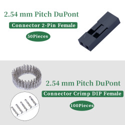 2.54 mm DuPont 2-Pin Female Connector Kit