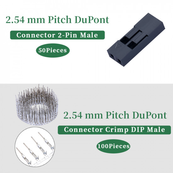 2.54 mm DuPont 2-Pin Male Connector Kit 2.54 mm DuPont 2-Pin Male Connector Kit